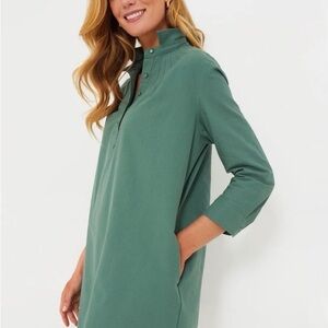 Tuckernuck Pomander Place Polly Sage Green Cotton Button-Up Dress Medium